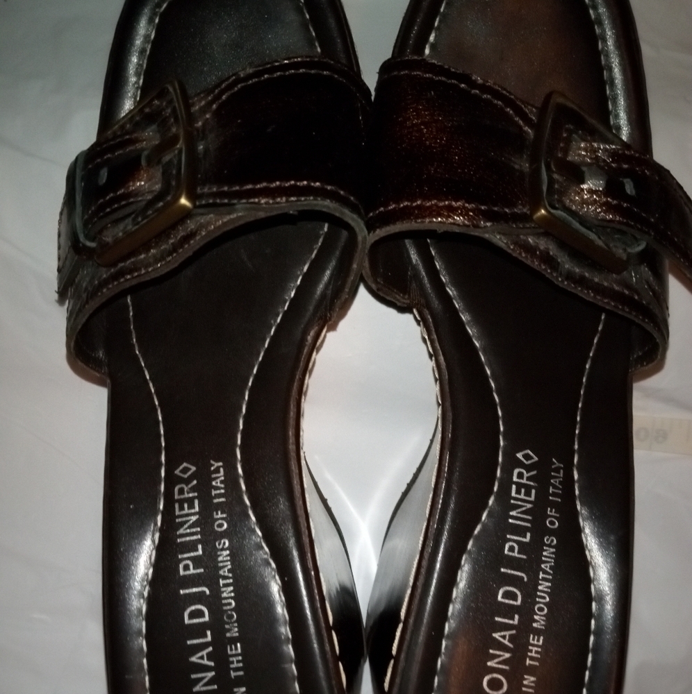 Donald Pliner Leather Wedge Platform